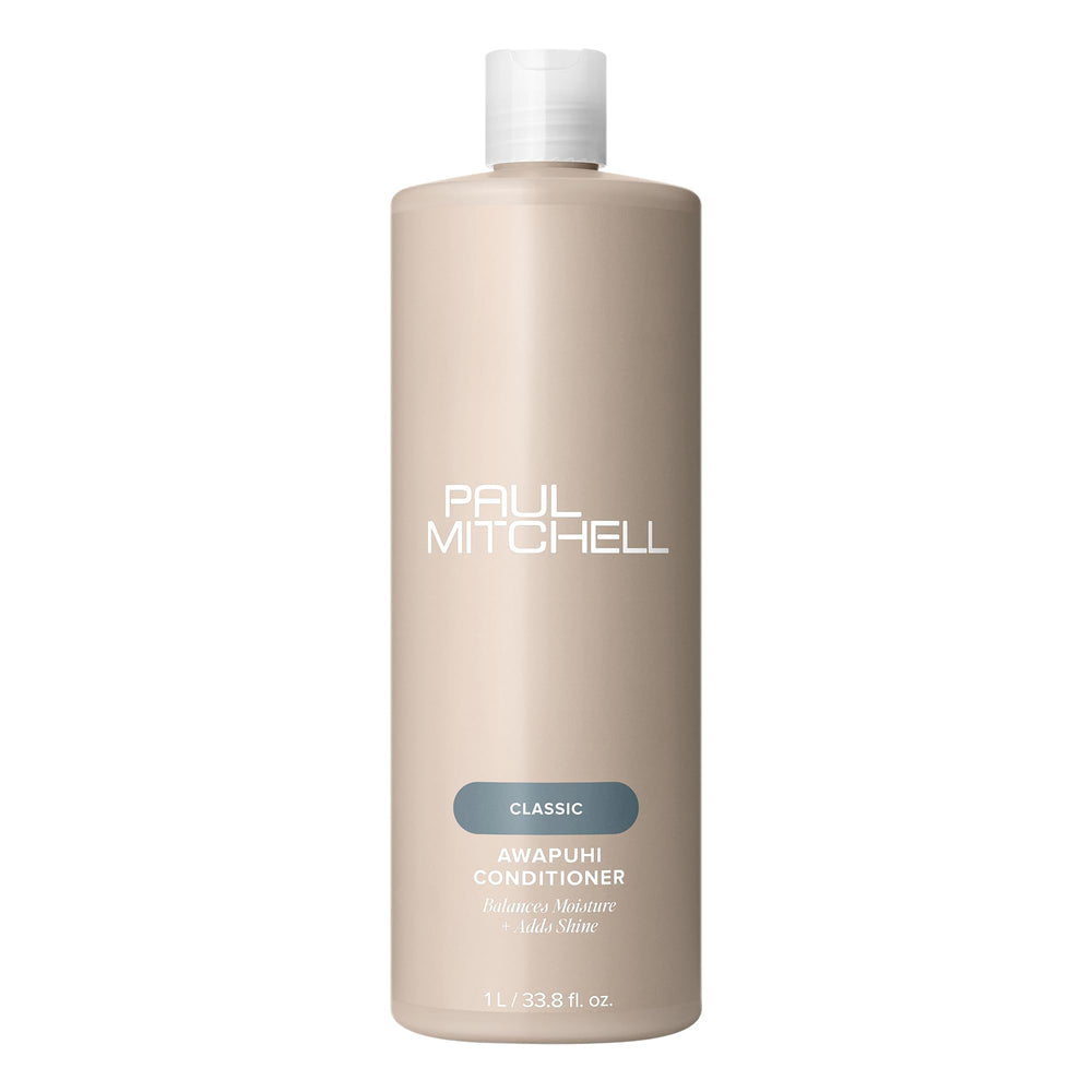 Paul Mitchell Awapuhi Conditioner bottle front showcases lightweight moisture for all hair types.