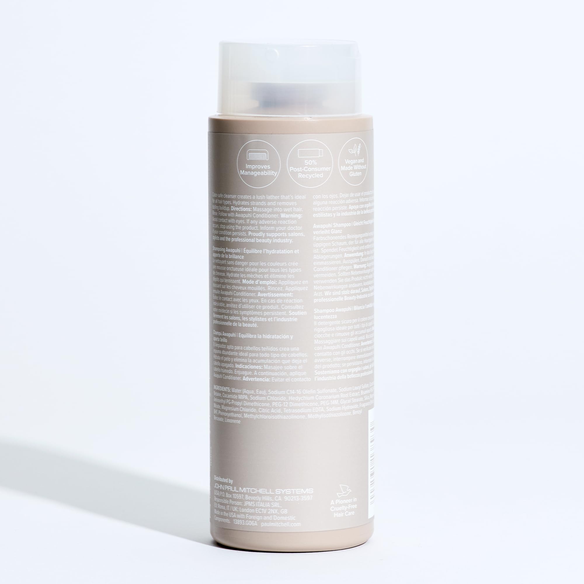 Paul Mitchell Awapuhi Shampoo 33.8 oz bottle offers long-lasting value.