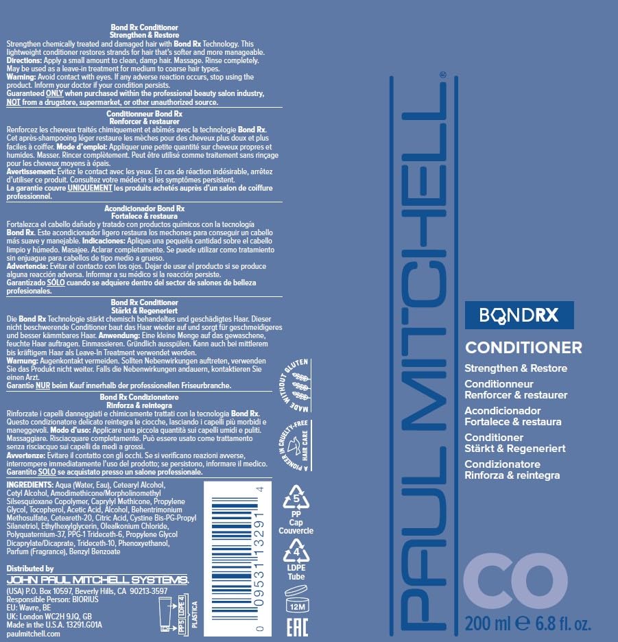 Paul Mitchell Bond Rx Conditioner mid-lengths-ends application demonstrates targeted hydration