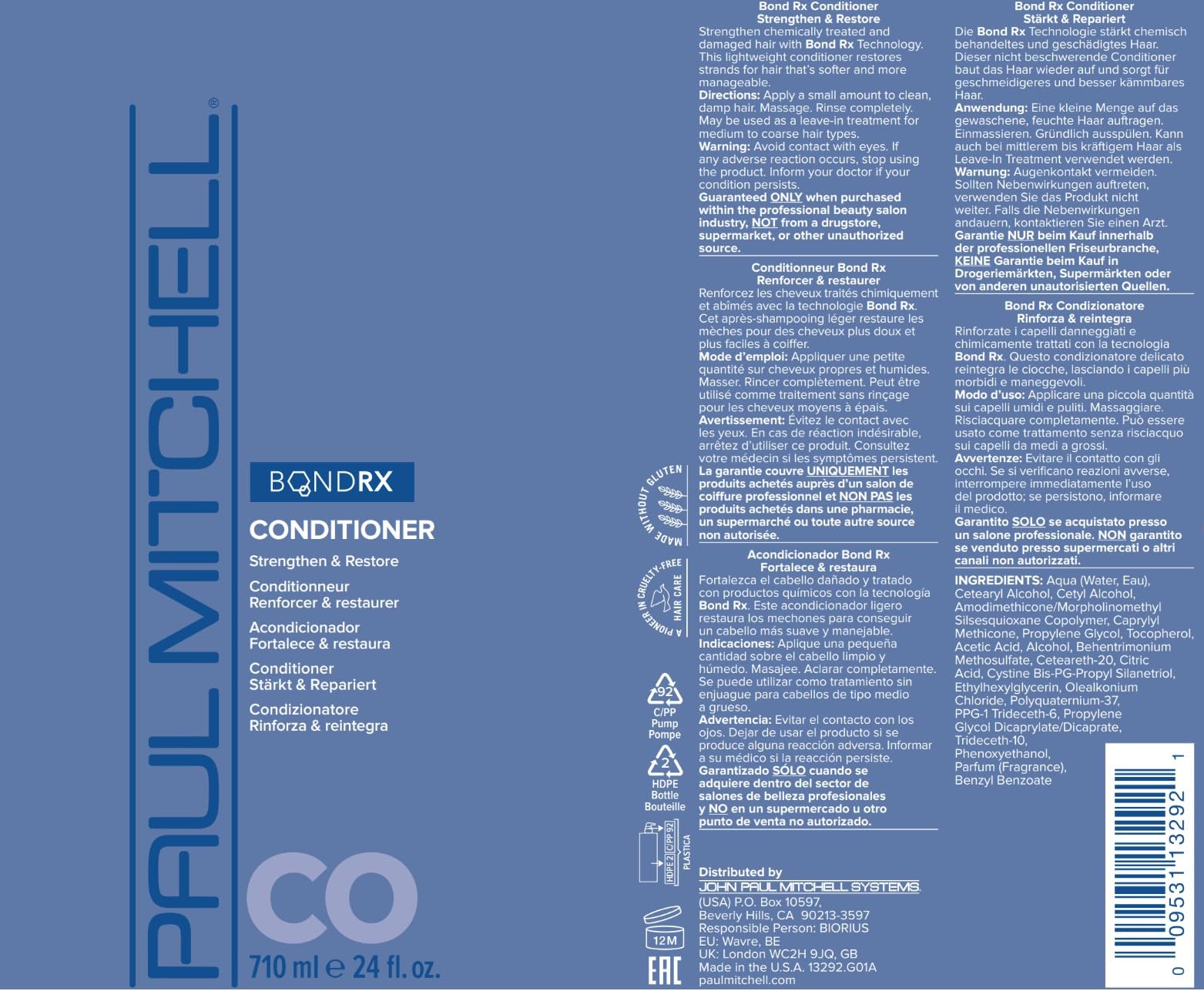 Paul Mitchell Bond Rx conditioner soft hair glow after use.