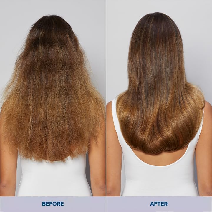 Applying Paul Mitchell Bond Rx Leave-In Treatment to hair for repair and protection