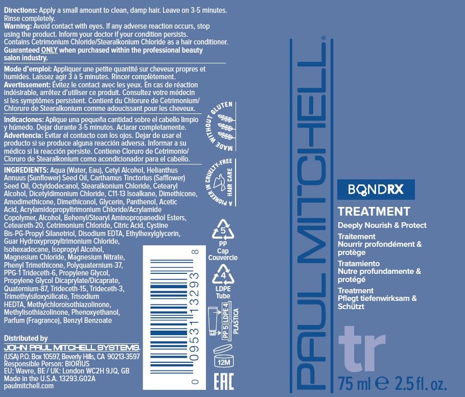 Paul Mitchell Bond RX Treatment texture swatch reveals rich, ultra-hydrating mask consistency.
