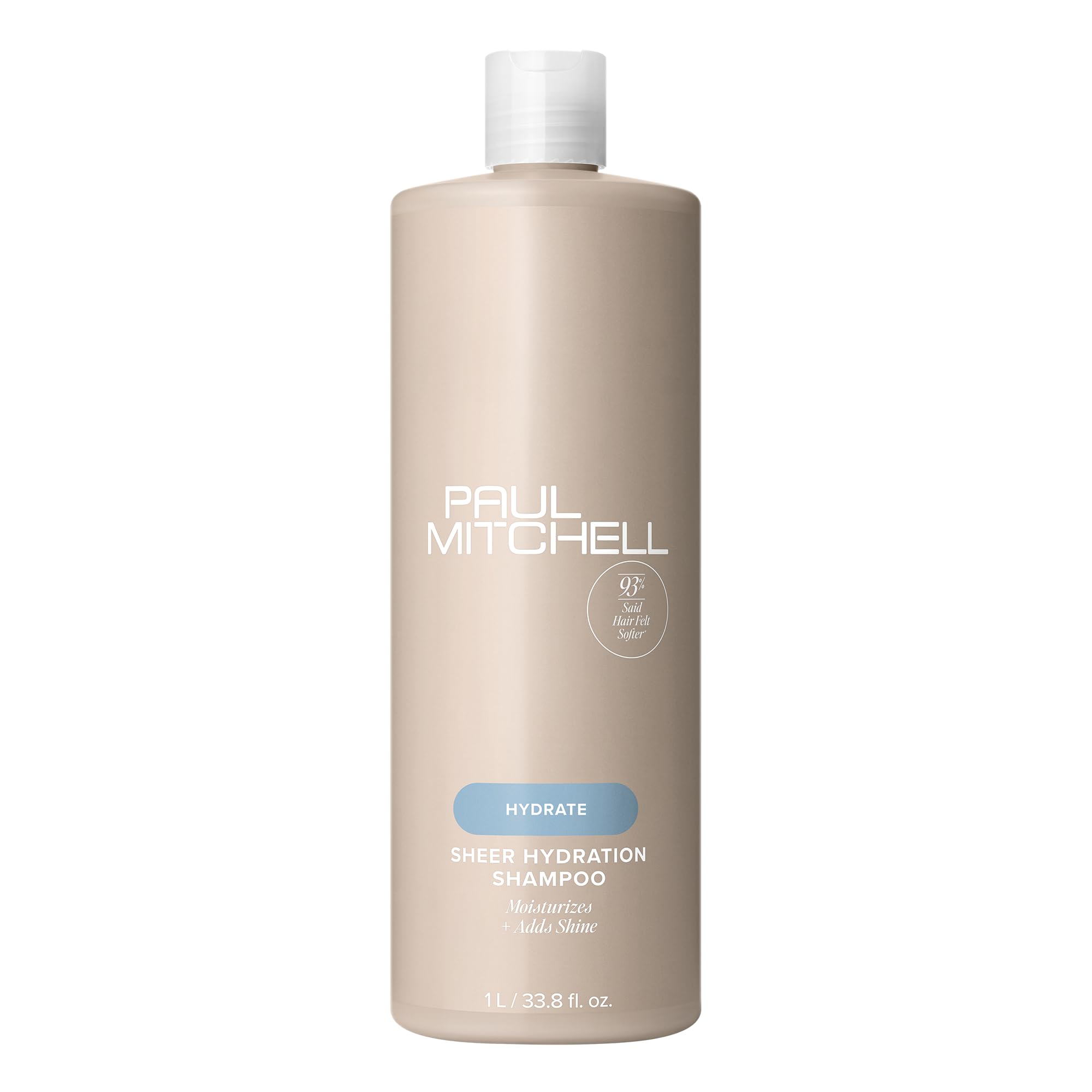 Paul Mitchell Champú Hidratación Pura: botella que sugiere hidratación para cabello seco