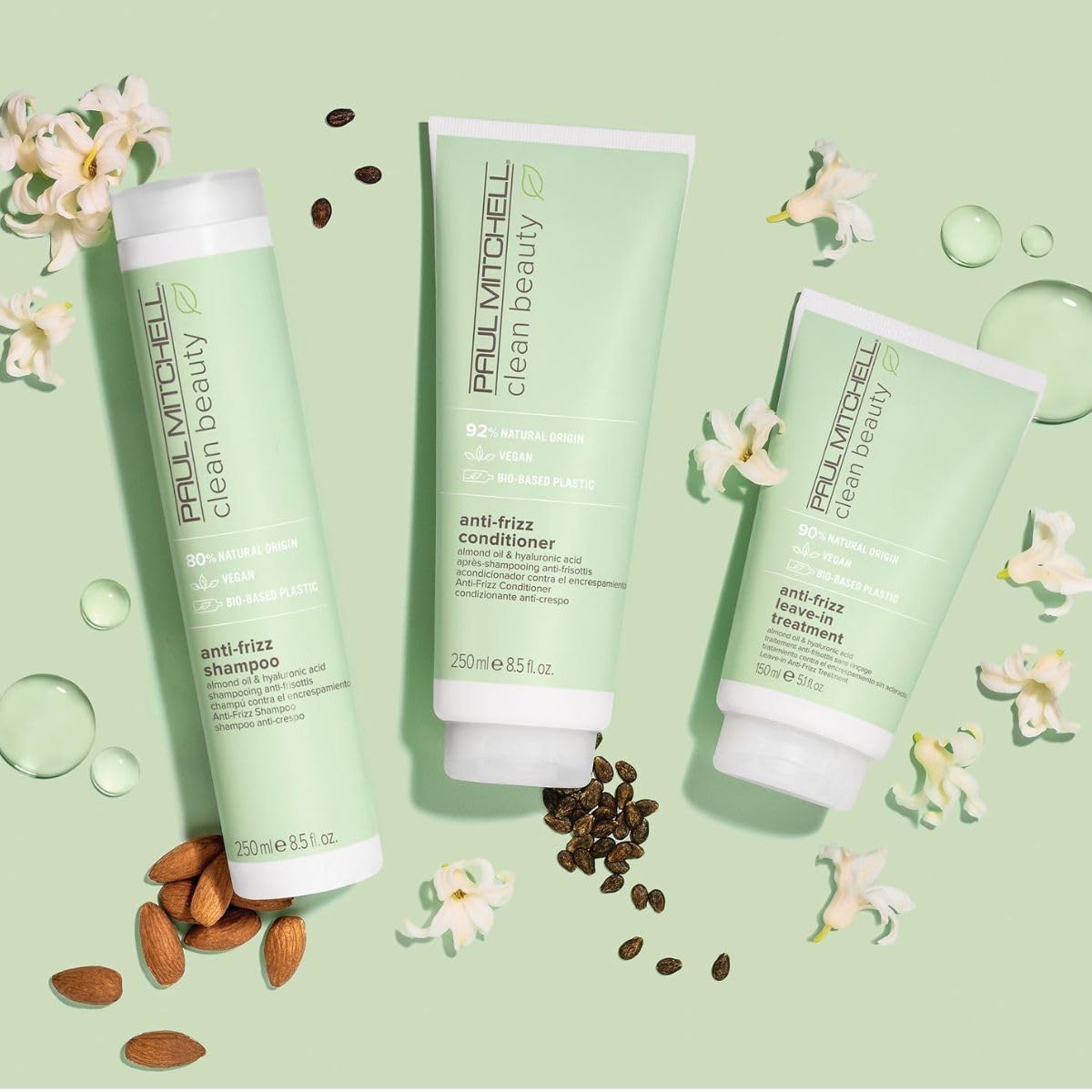 Paul Mitchell Clean Beauty Leave-In application with hands makes routine simple.