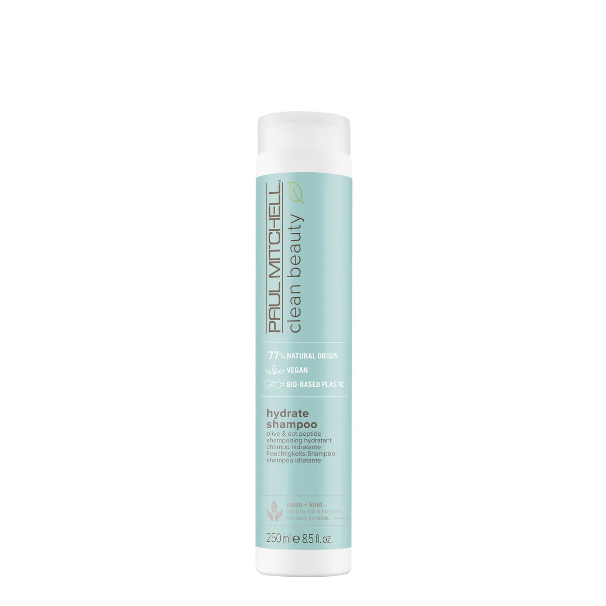Paul Mitchell Clean Beauty Hydrate Shampoo bottle front showing gentle cleansing and moisture boost