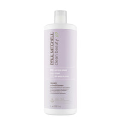 Paul Mitchell Clean Beauty Repair Conditioner bottle, rich formula for damaged hair.