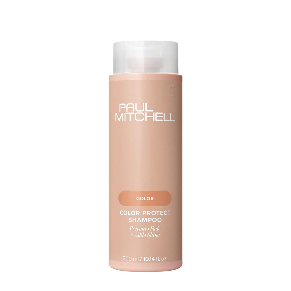 Paul Mitchell Color Protect bottle front shows color protection and shine for treated hair.