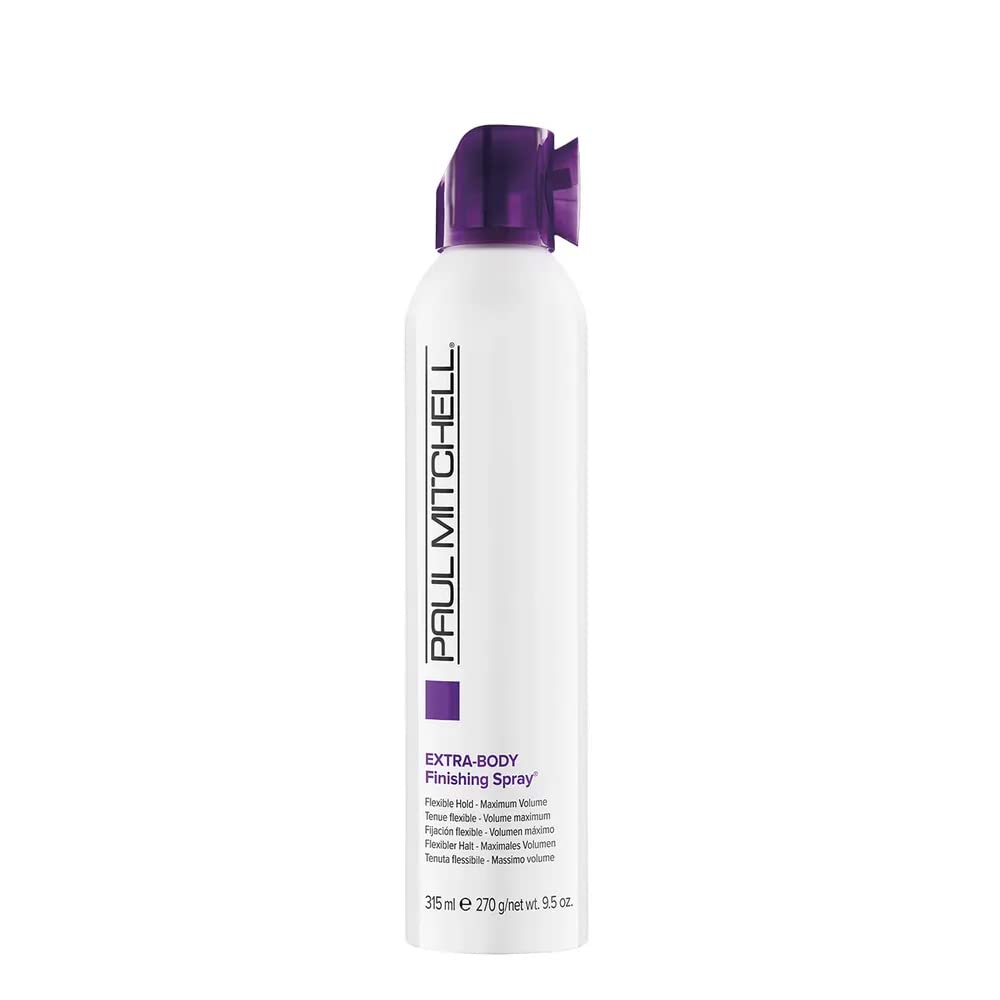 Paul Mitchell Extra-Body Hairspray front bottle shows volumizing formula for fine hair