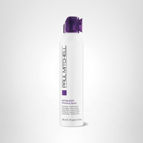 Paul Mitchell Extra-Body Hairspray model with ponytail showcasing flexible hold