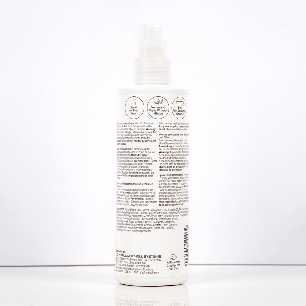 Paul Mitchell Extra-Body Root Boost emphasizes environmental responsibility with post-consumer recycled packaging