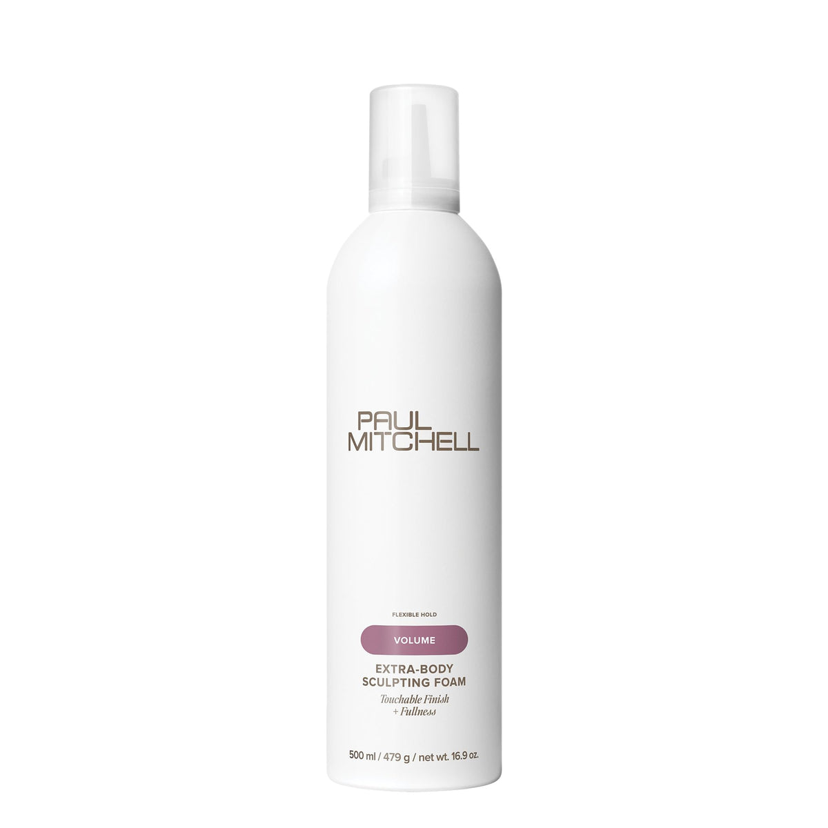 Paul Mitchell Extra-Body Sculpting Foam bottle boosts volume for fine hair