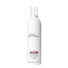 Paul Mitchell Extra-Body Sculpting Foam bottle boosts volume for fine hair