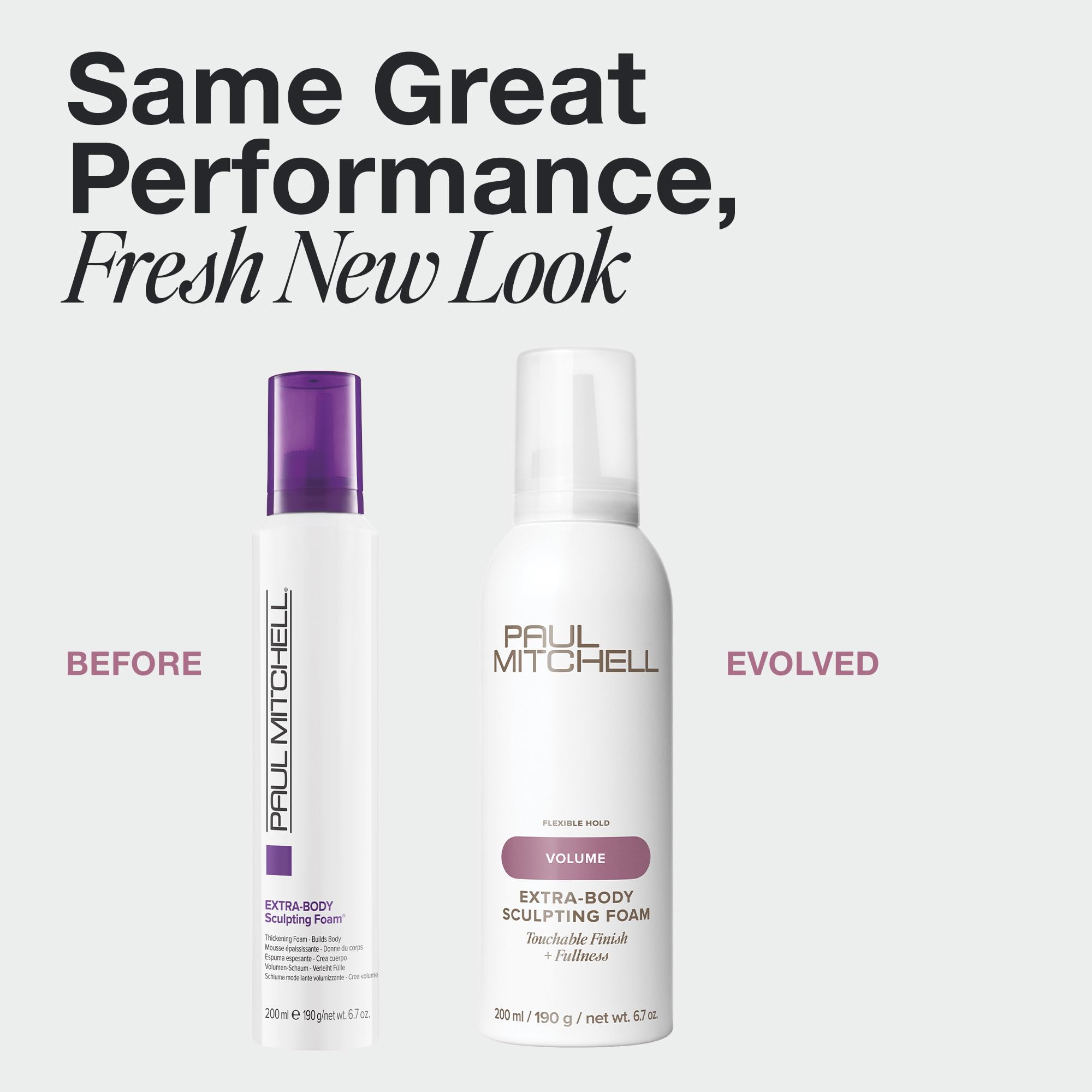 Paul Mitchell foam texture ready for even distribution and lift