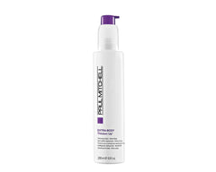 Paul Mitchell Thicken Up bottle with lightweight formula boosts fullness for fine hair.