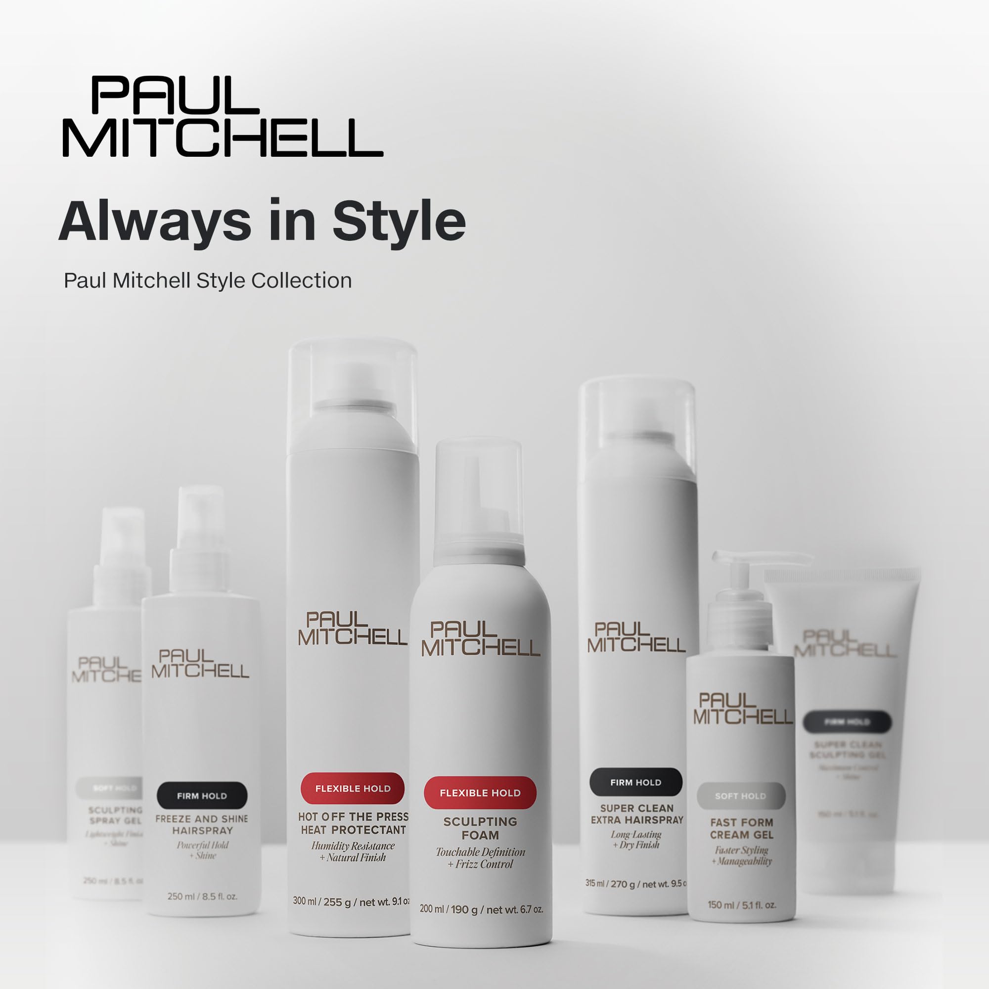 Paul Mitchell Fast Form on damp hair demonstrates faster drying and hold.