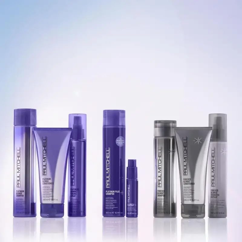 Paul Mitchell Forever Blonde packaging with PCR materials emphasizes eco-friendly packaging.