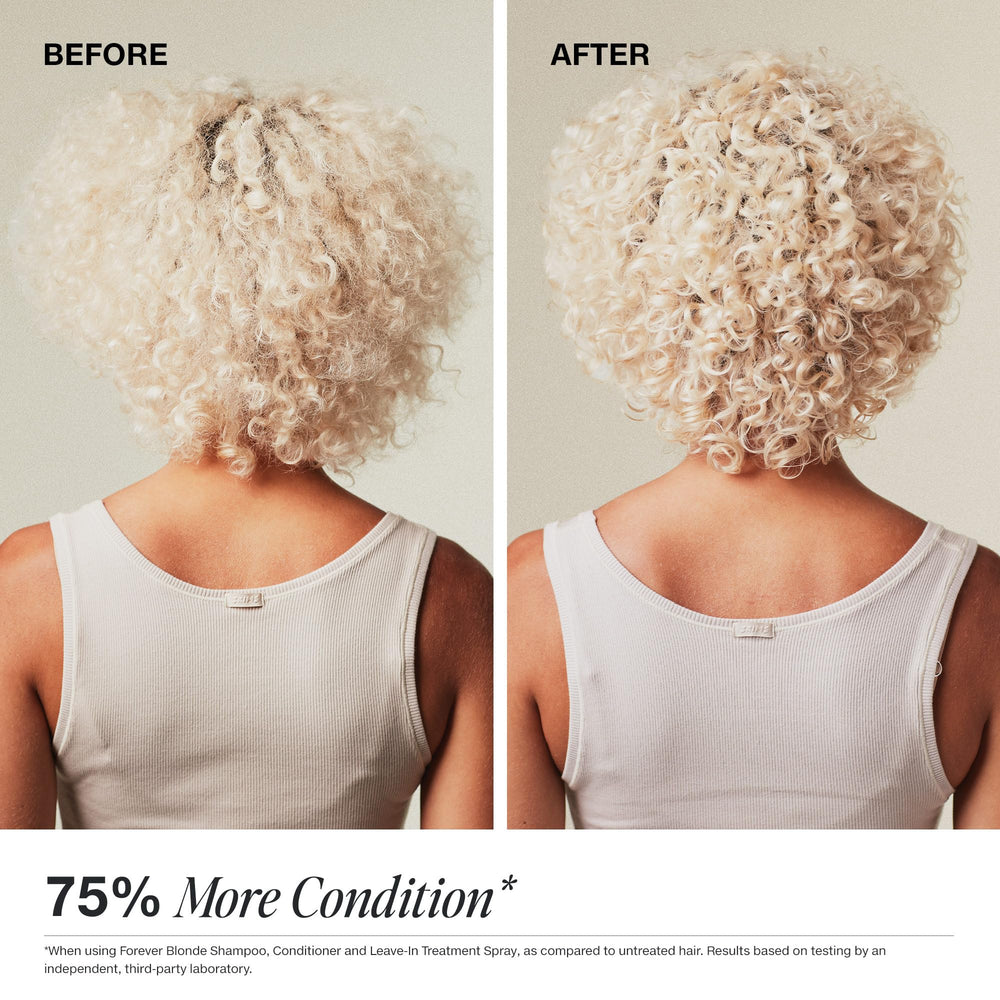 Paul Mitchell Forever Blonde bottle with light-reflecting shine detail