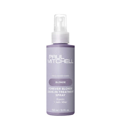 Paul Mitchell Forever Blonde spray bottle showing repair and shine for bleached hair