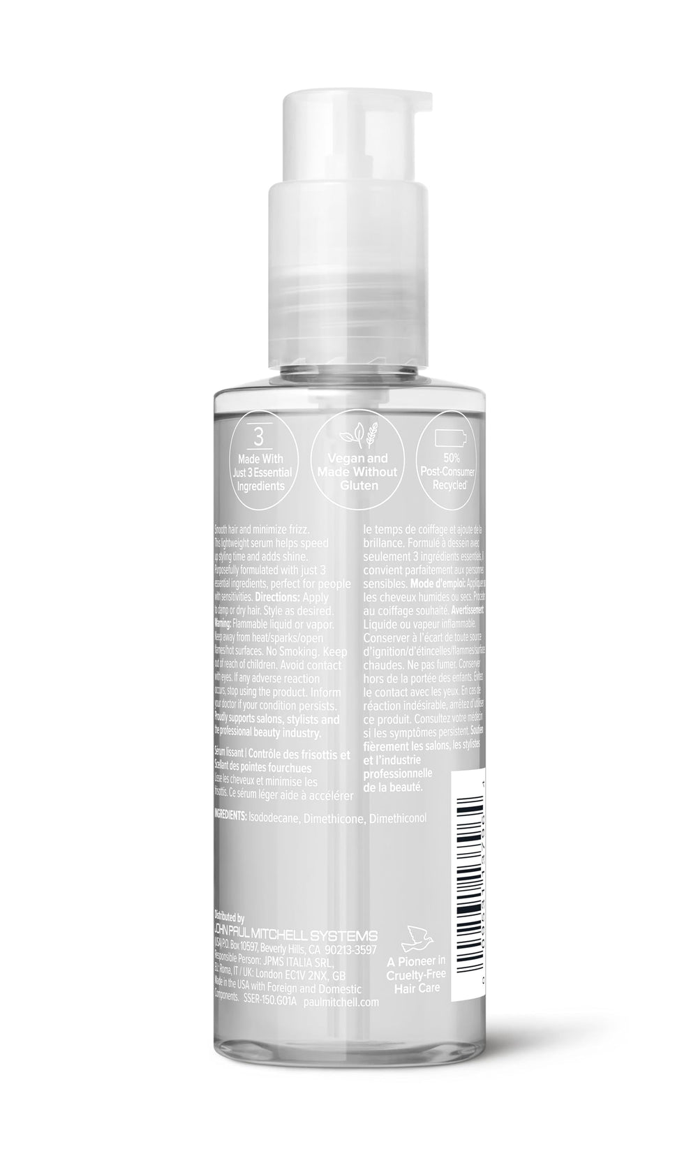 Paul Mitchell frizz-control shine captures a polished finish without heavy residue.