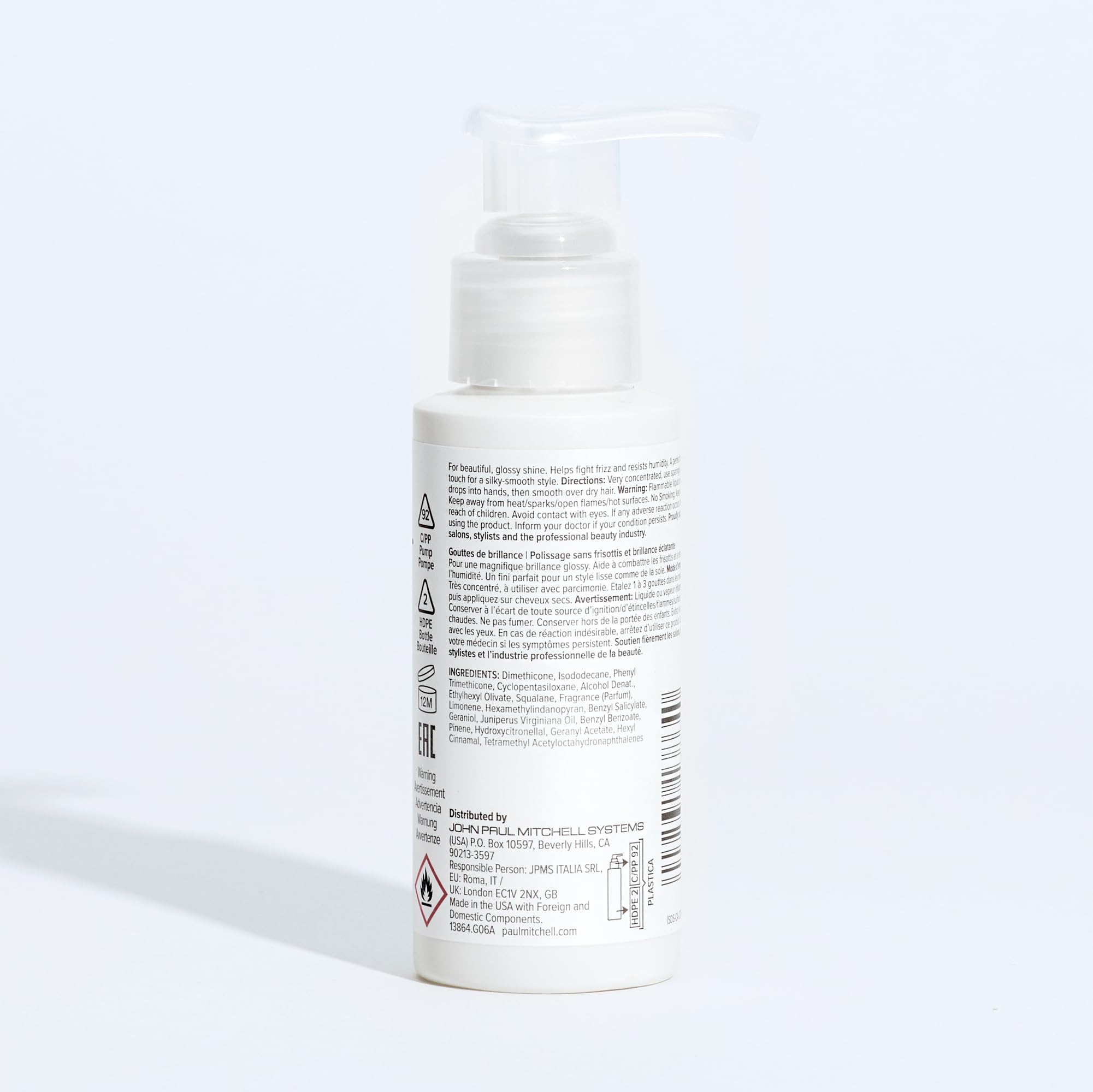 Paul Mitchell Gloss Drops packaging highlights recycled materials and eco-conscious design