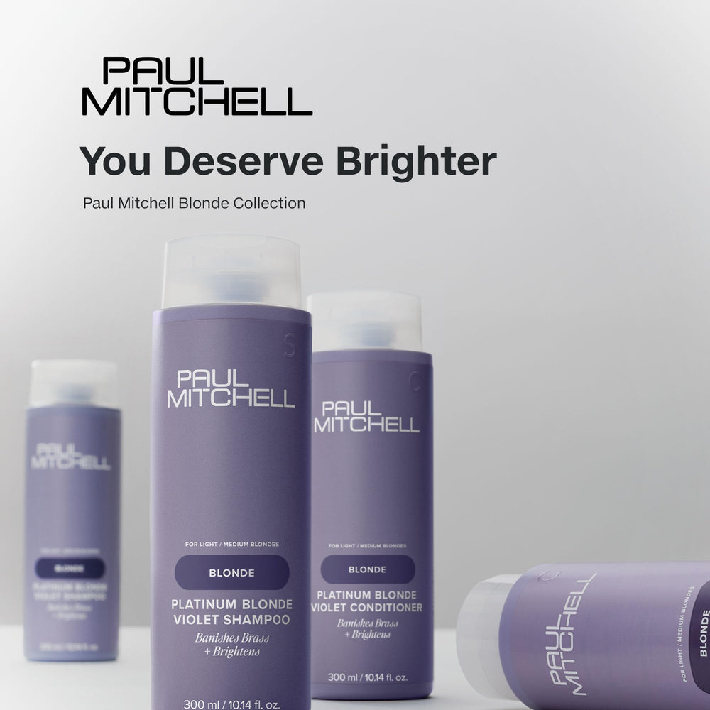 Paul Mitchell Platinum Blonde Violet Shampoo eco-friendly packaging using post-consumer recycled materials