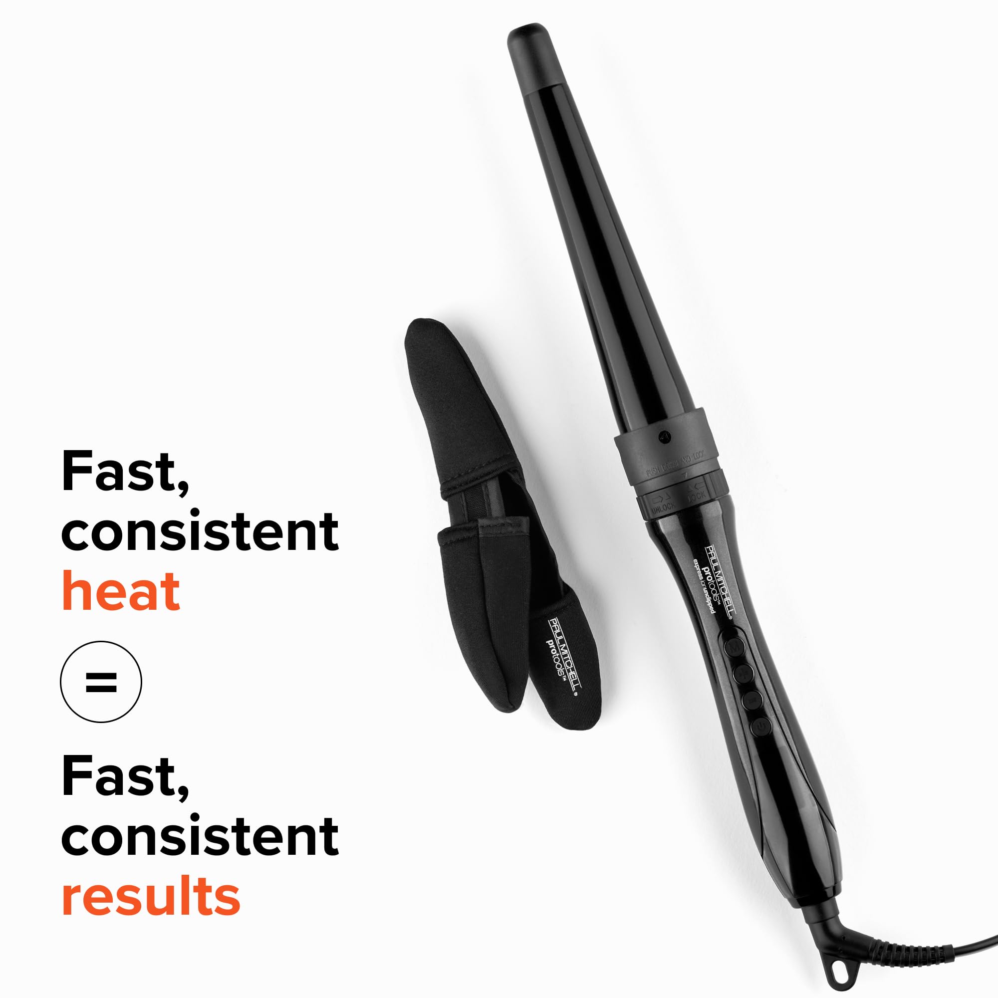Paul Mitchell Pro Tools wand highlighting far-infrared technology for smoother texture