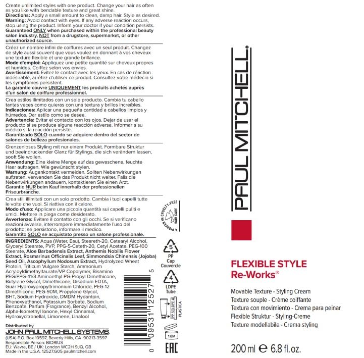 Paul Mitchell Re-Works all hair types formula shown on model