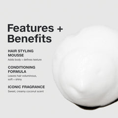 Paul Mitchell Sculpting Foam on straight hair adds shine and body.