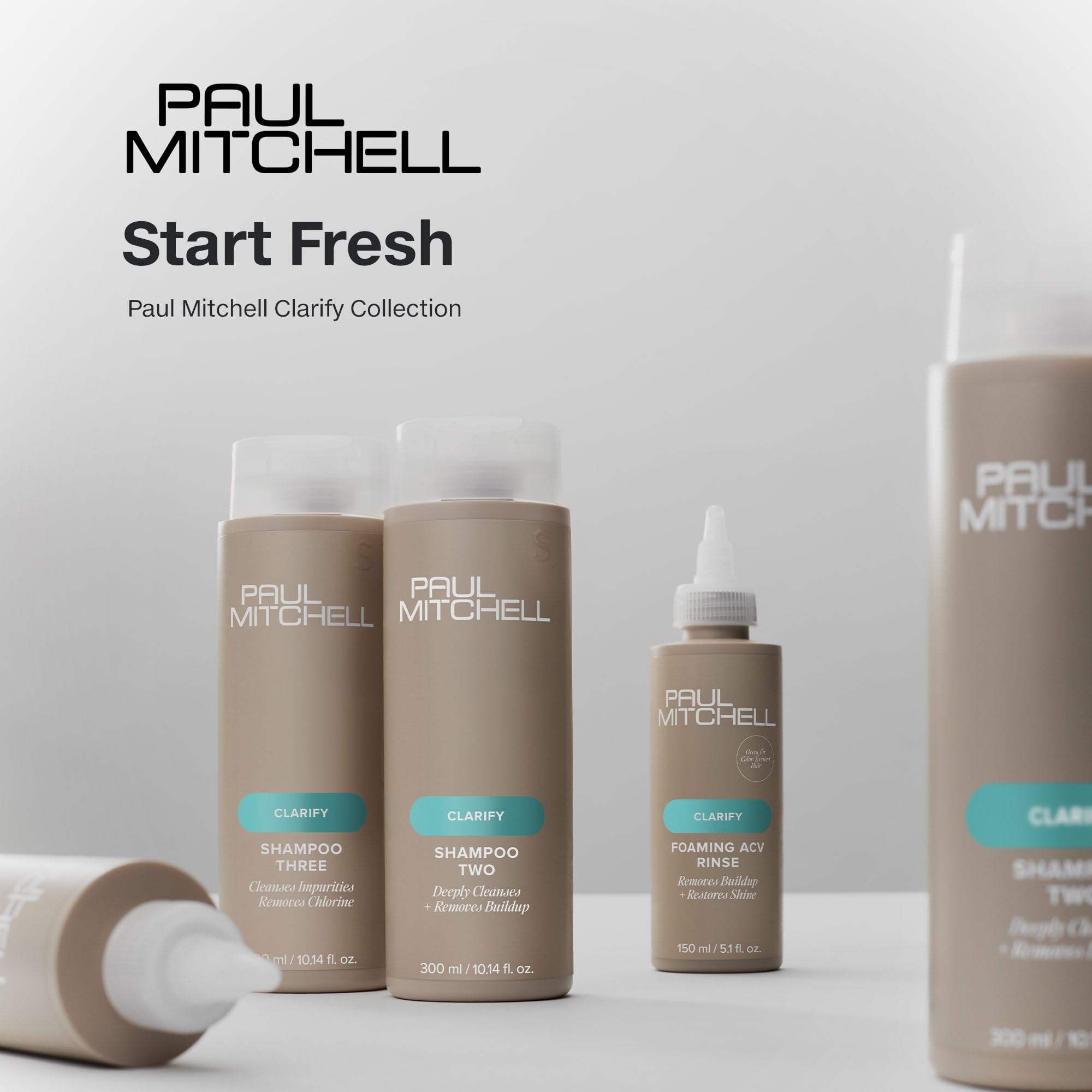 Paul Mitchell Shampoo Three label closeup noting chlorine and mineral removal benefits
