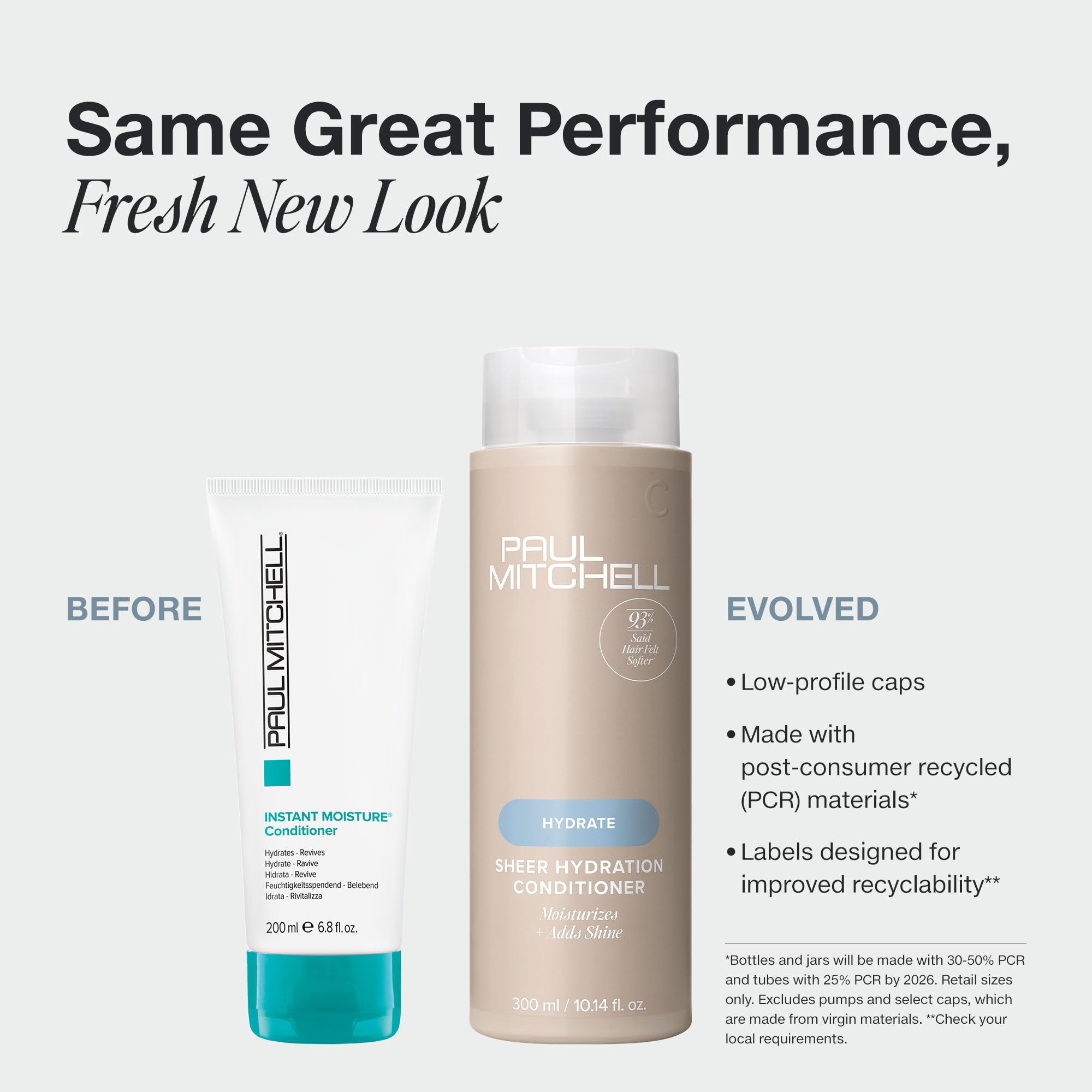 Paul Mitchell Sheer Hydration texture swatch shows creamy formula for smooth hair