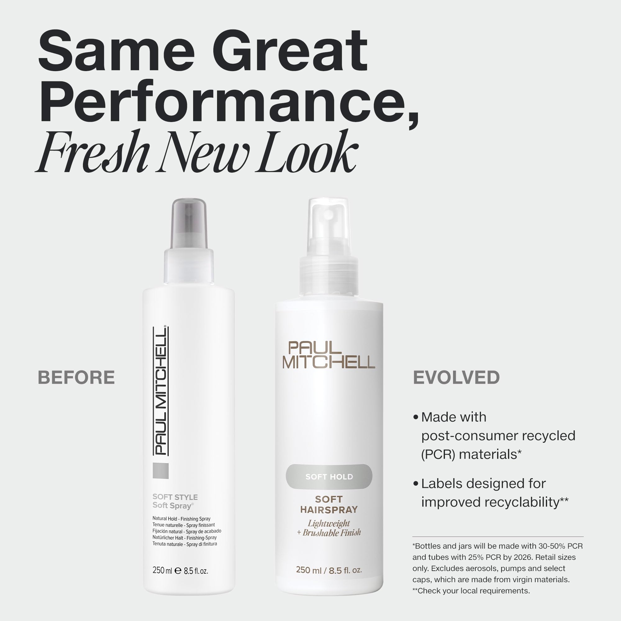 Paul Mitchell Soft Spray mist application highlights easy restyling with heat or water.