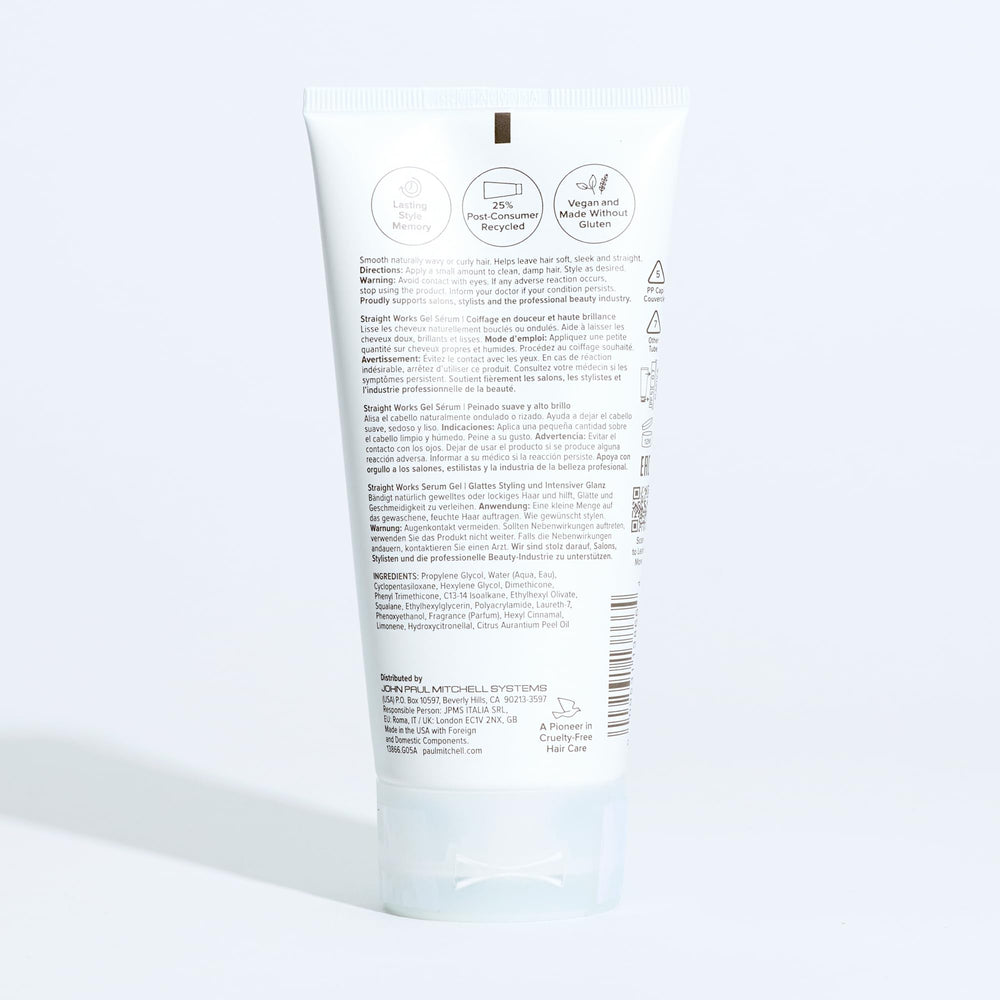 Paul Mitchell Straight Works Gel helps manage frizz during drying