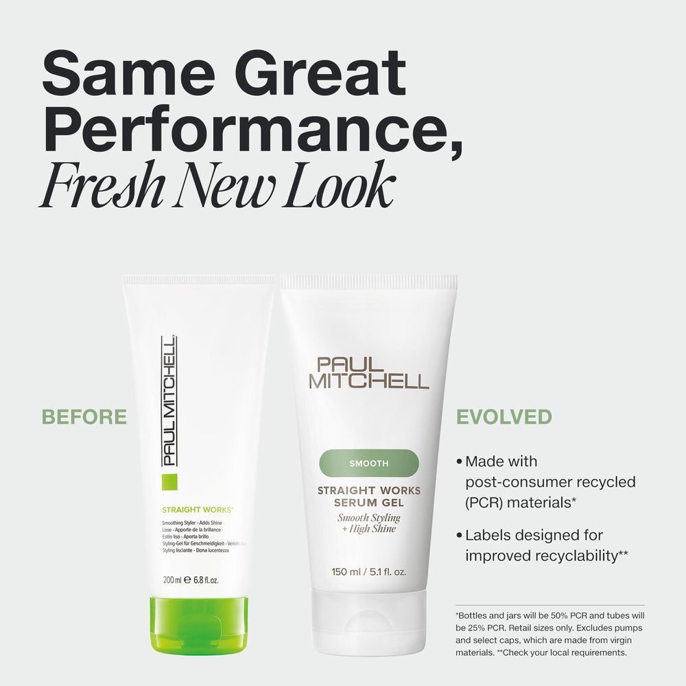 Paul Mitchell Straight Works Gel adds natural shine to straight styles