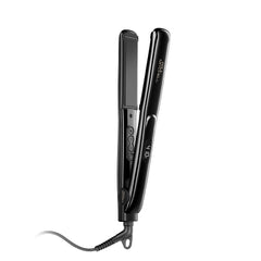 Paul Mitchell Style+ 1in flat iron closeup highlights slim design for versatile styling.