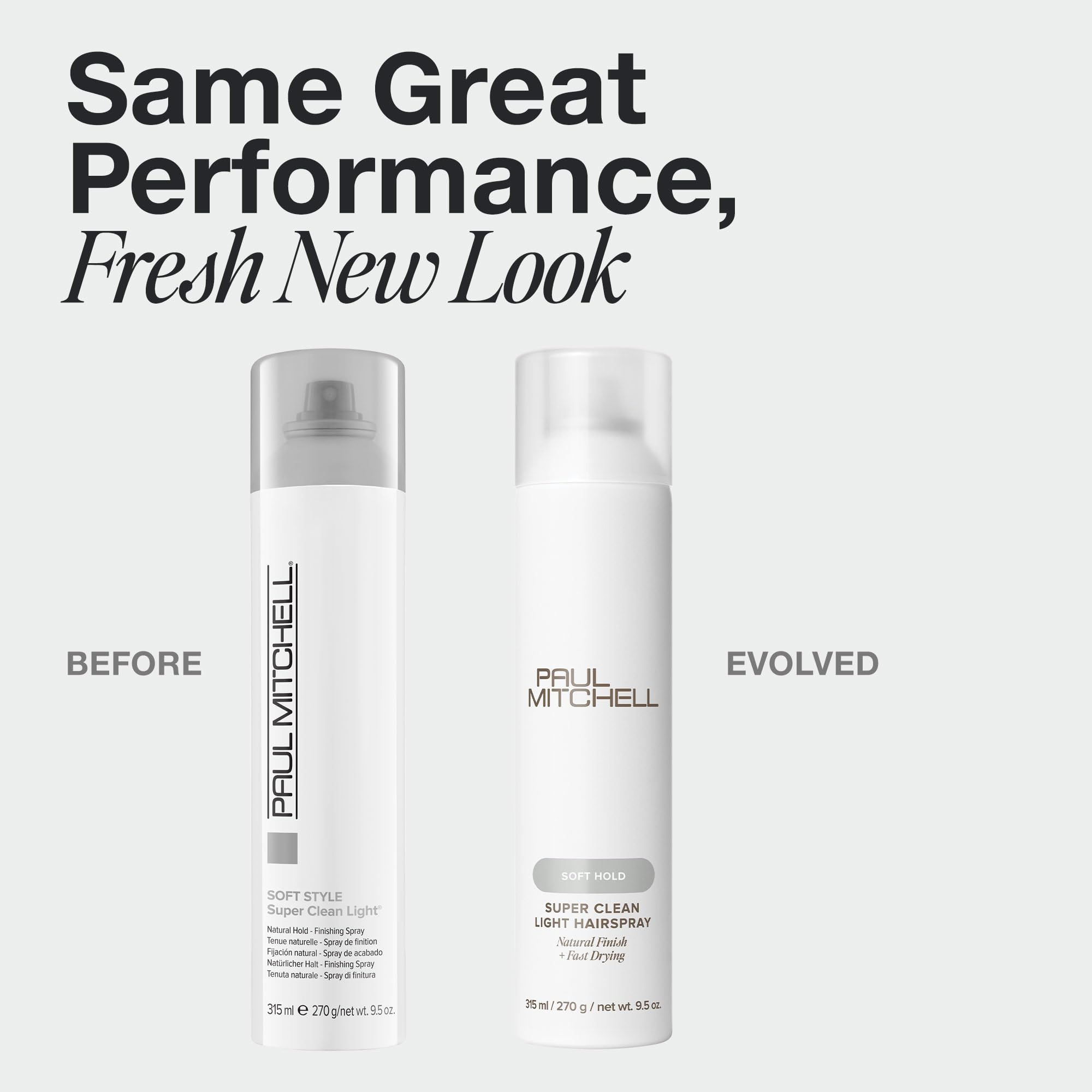 Paul Mitchell Super Clean Light Hairspray dispersion demonstrates even, dry mist for a natural finish