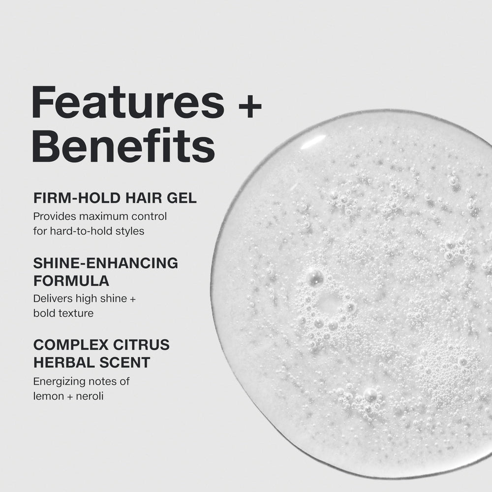 Paul Mitchell Super Clean Sculpting Gel firm-hold hair close-up demonstrating maximum control