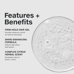 Paul Mitchell Super Clean Sculpting Gel firm-hold hair close-up demonstrating maximum control