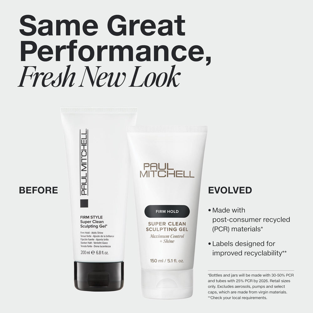 Paul Mitchell Super Clean Sculpting Gel texture shot showing strong hold and defined texture