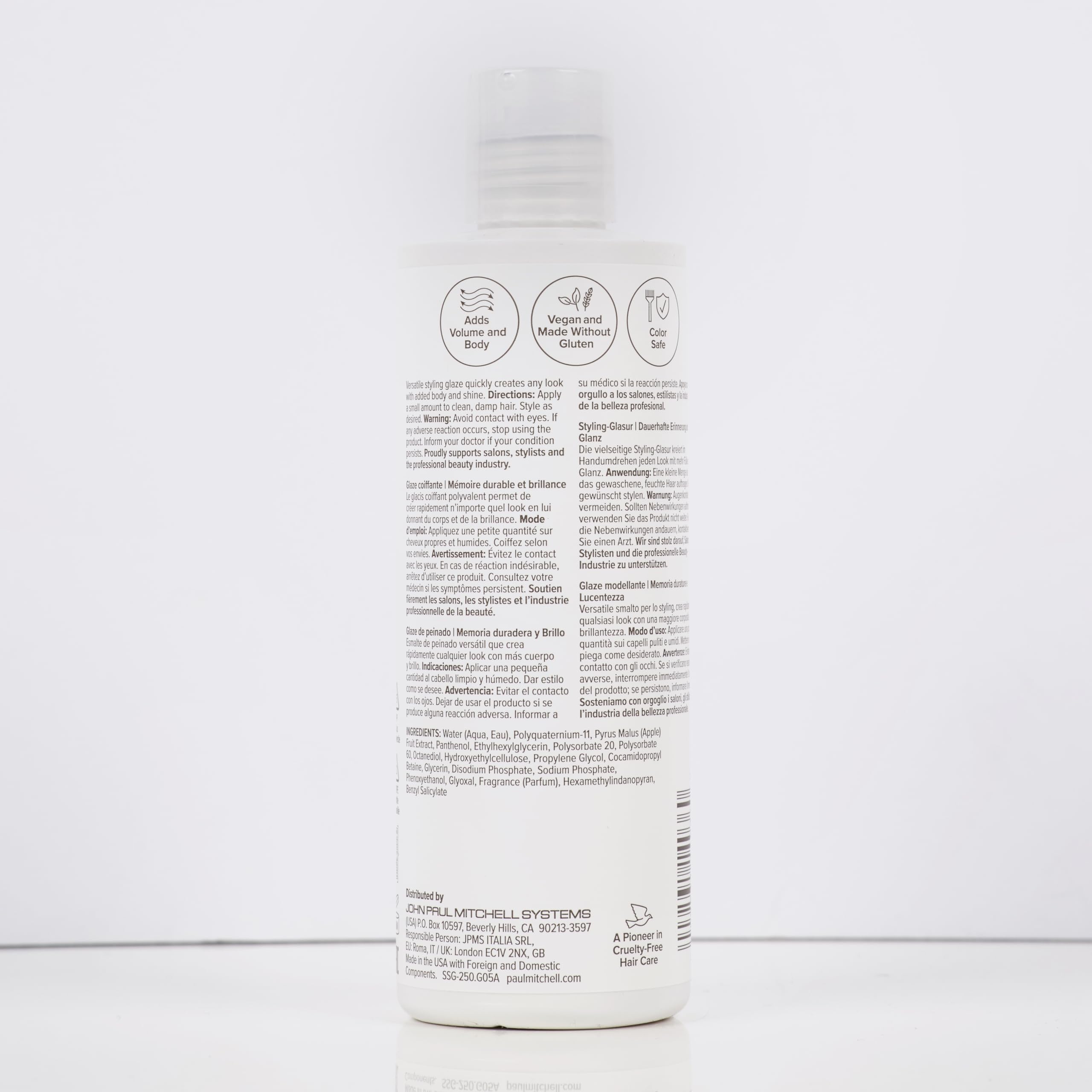 Great for Paul Mitchell air-dried styles with natural body.