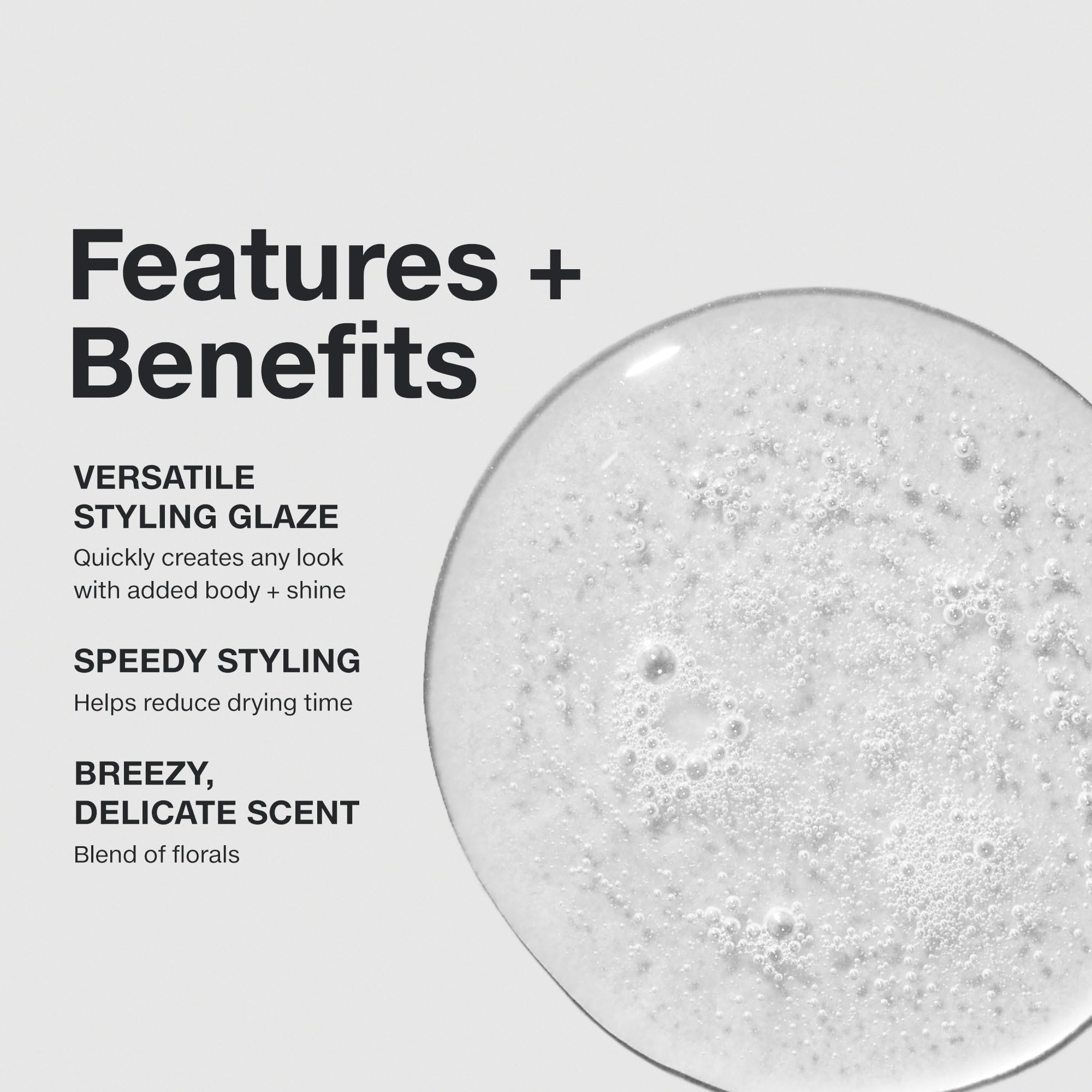 Paul Mitchell glaze suitable for all hair types, enhancing body.