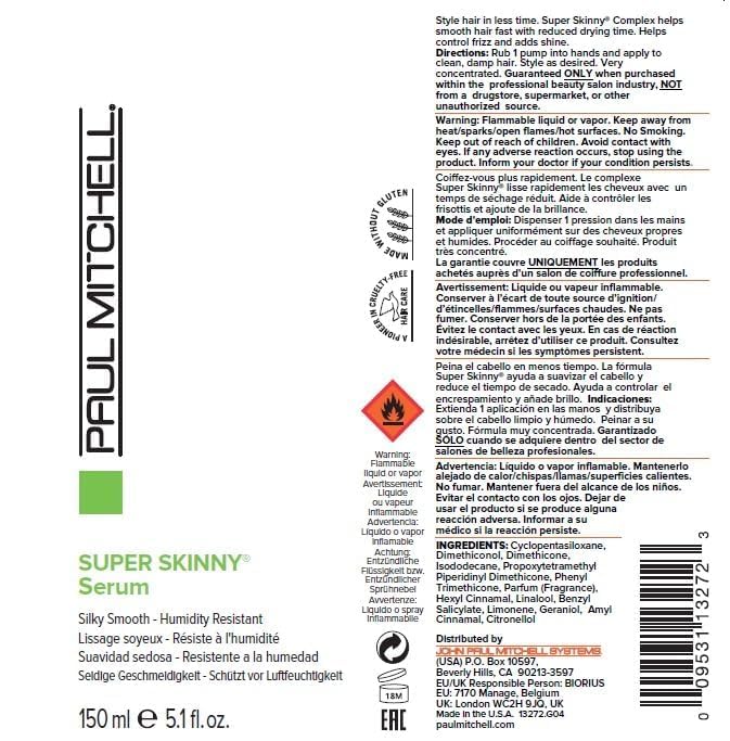 Paul Mitchell Super Skinny Serum heat protection up to 450°F in testing