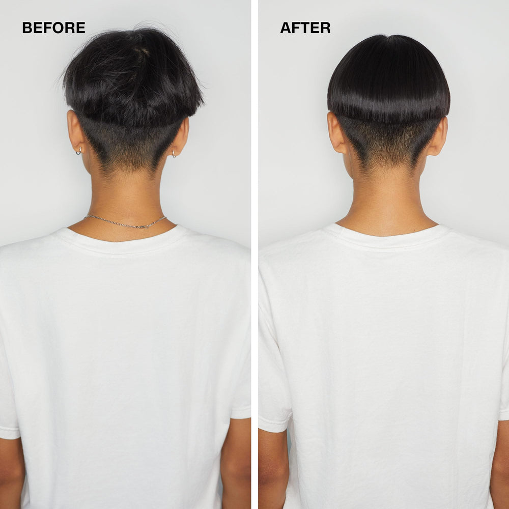Paul Mitchell Serum demonstrating humidity resistance to prevent frizz