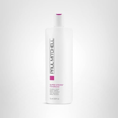 Paul Mitchell Super Strong Conditioner packaging on shelf highlighting salon-grade performance.