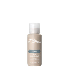Paul Mitchell The Conditioner bottle closeup, lightweight leave-in hydration for all hair types.