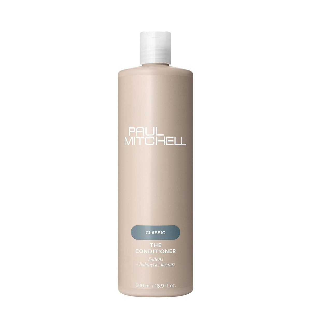 Paul Mitchell The Conditioner bottle front highlights leave-in moisture for all hair types.