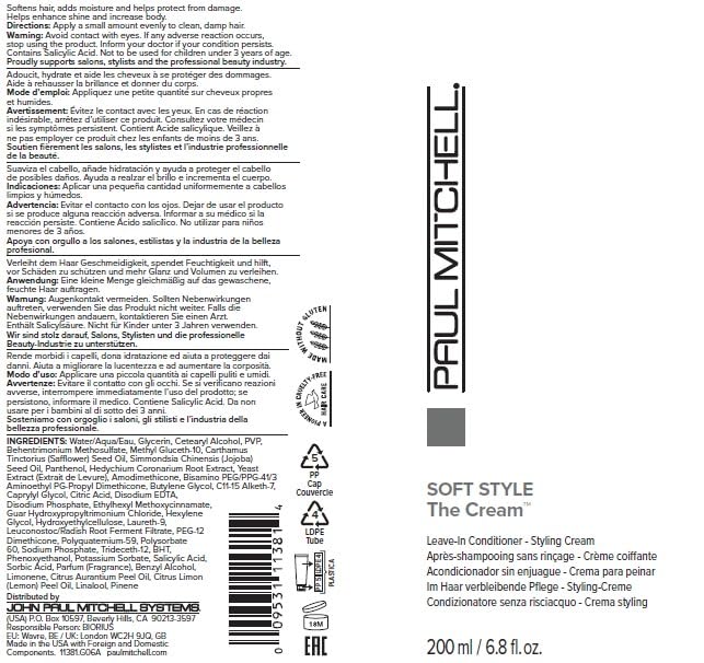 Paul Mitchell The Cream applied before blow-drying for hydrated, manageable styling