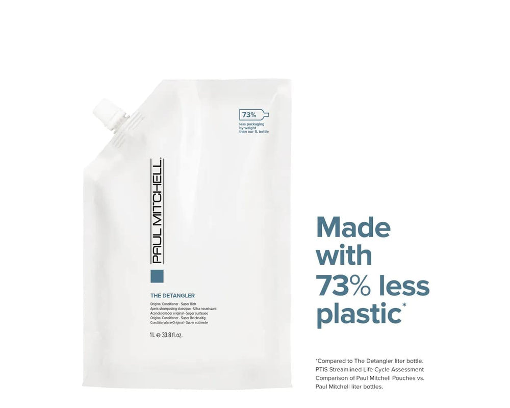 Paul Mitchell The Detangler bottle pour captures easy distribution for detangling.