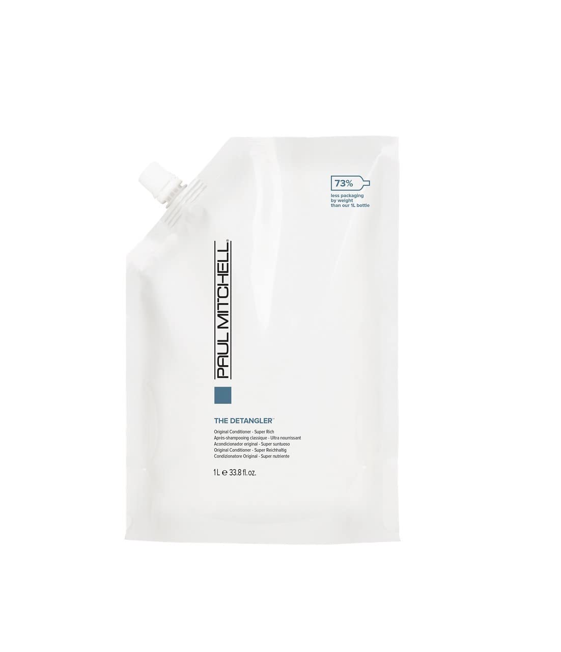 Paul Mitchell The Detangler bottle showcasing rich hydration for medium to coarse hair.