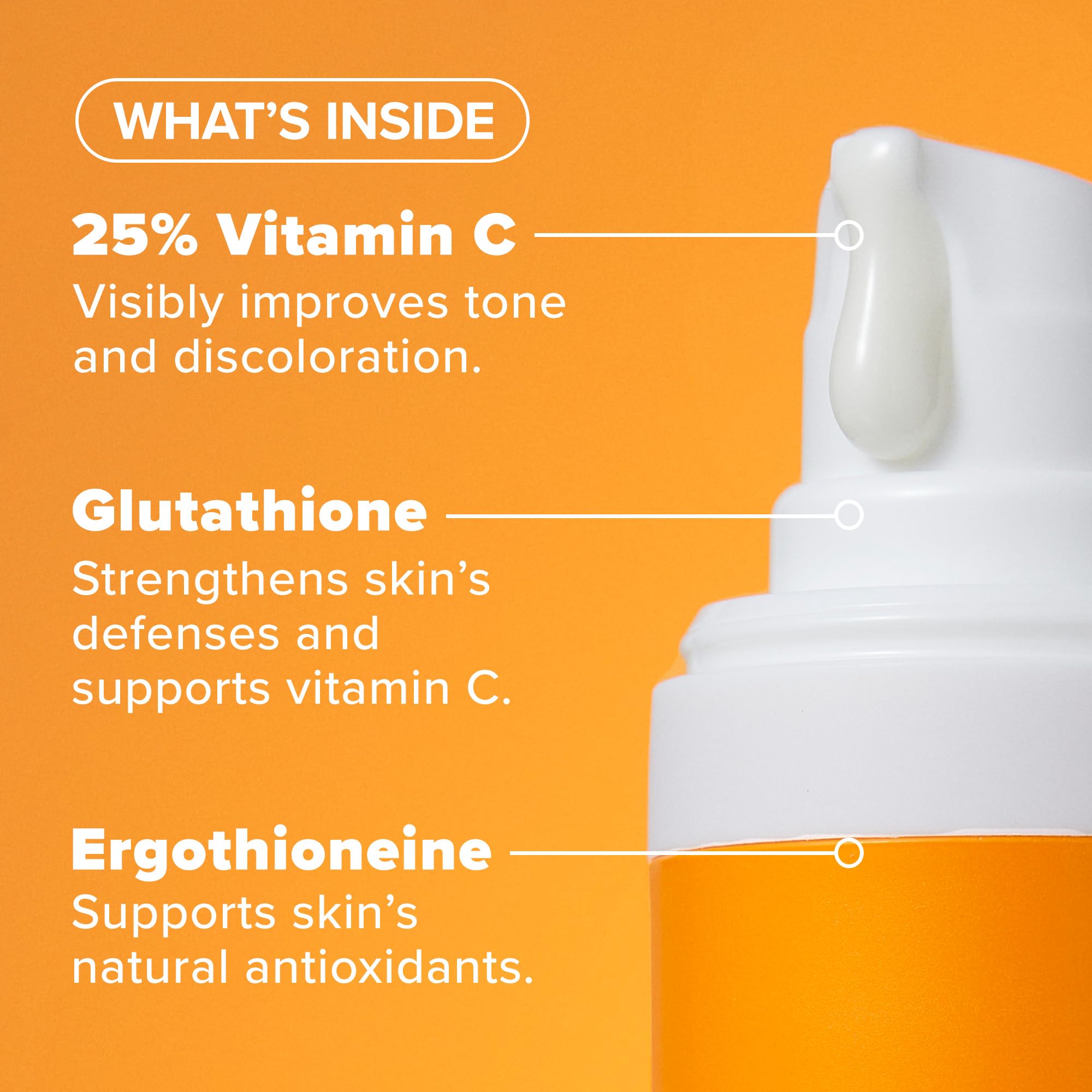 Paula's Choice 25% Vitamin C serum firmness elasticity close-up demonstrating firmer-looking skin