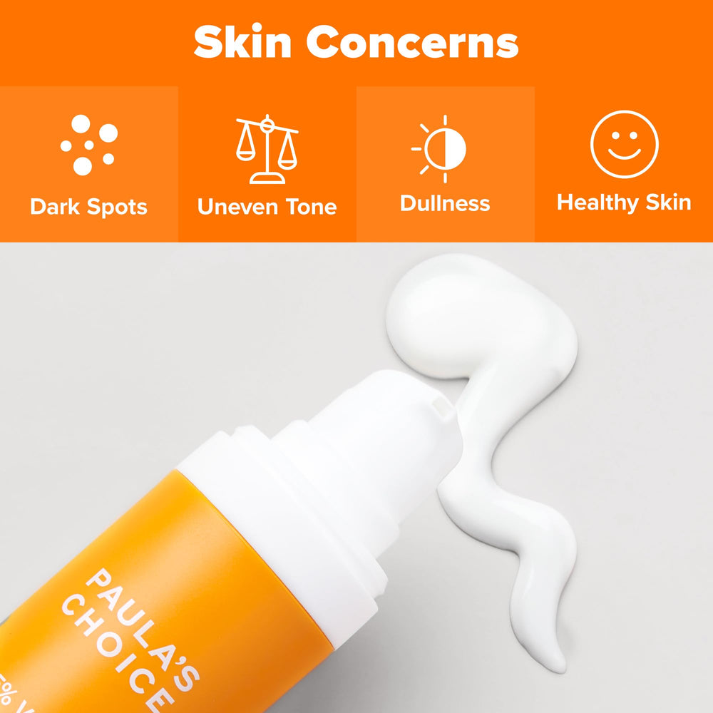 Paula's Choice 25% Vitamin C serum fragrance-free label emphasizes clean, irritation-free routine